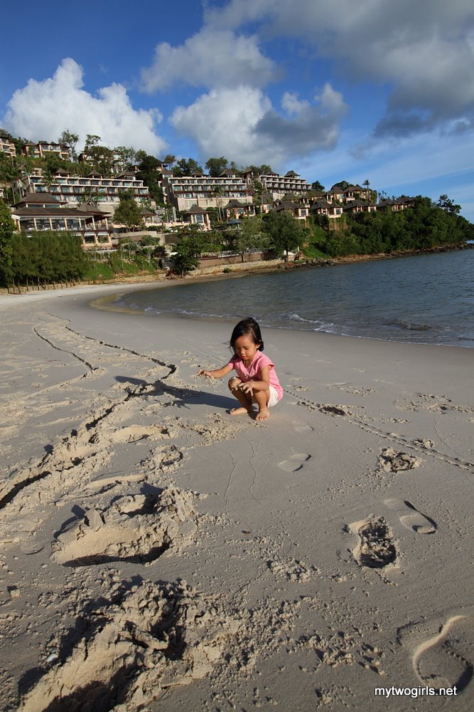 Zaria playing sand